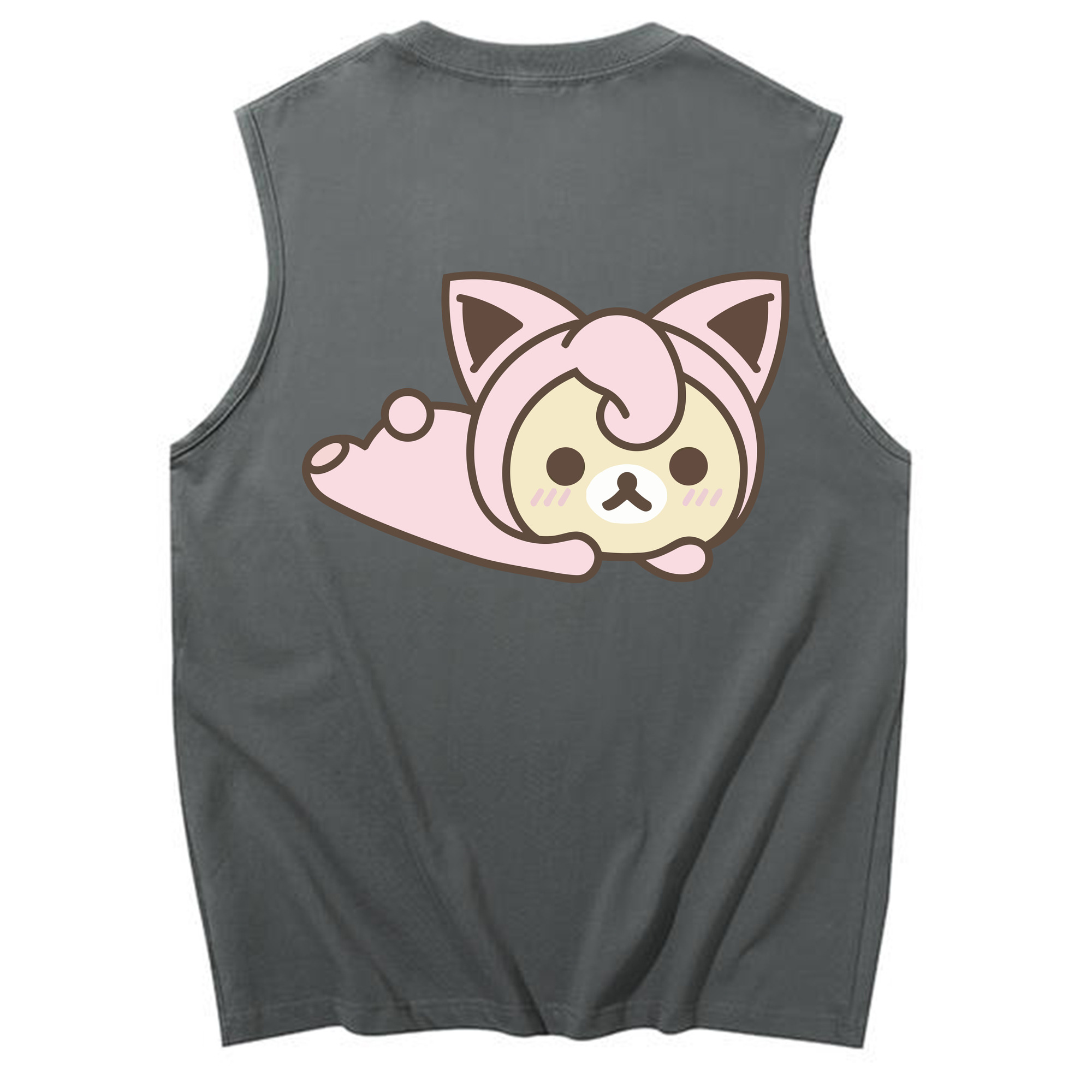 （画像用） リラックマ リラックマ キイロイトリ Rilakkuma Korilakkuma Kiiroitori コットン100％タンクトップ（背面プリント）